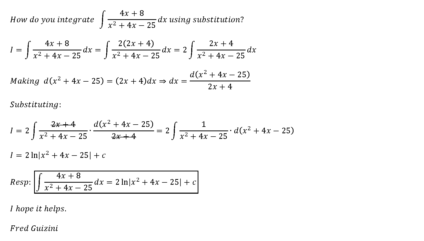 how-do-you-integrate-int-4x-8-x-2-4x-25-using-substitution-socratic